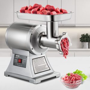 VEVOR 1.5HP 1100W Meat Grinder Stainless Steel 220 RPM Electric Meat Grinder, Heavy Duty Meat Mincer Machine for Industrial and Home Use