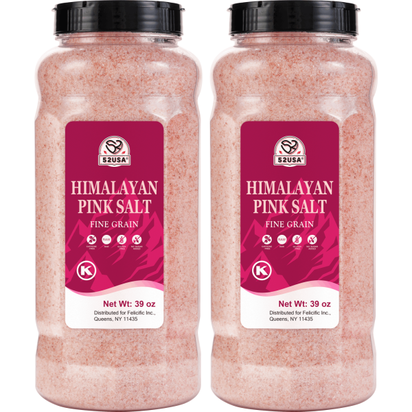 52USA Himalayan Pink Salt, Coarse Grain, 39 oz, 2 Packs