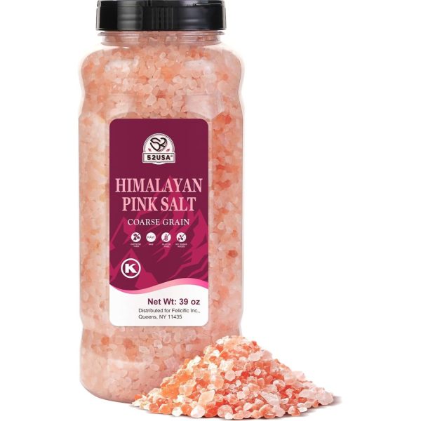 52USA Himalayan Pink Salt, Coarse Grain, 39 oz, 2 Packs - Image 4