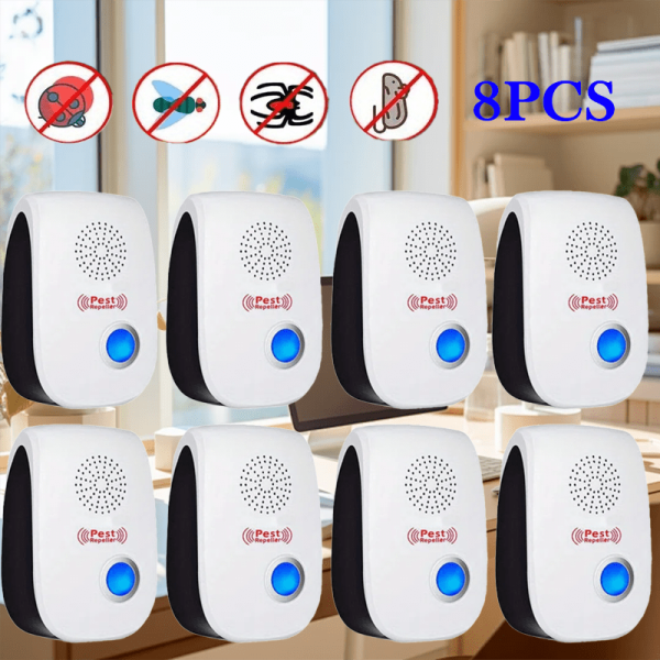 6/8pcs-Upgraded ultrasonic insect repellent, indoor ultrasonic insect repellent, electronic plug insect repellent control - Image 2