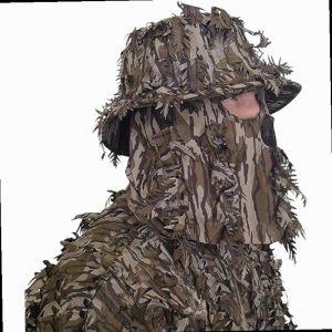 QuikCamo Realtree Mossy Oak 3D Leafy Camo Face Mask Bucket Hat for Men Deer Duck and Turkey Hunting Fully Adjustable OSFM