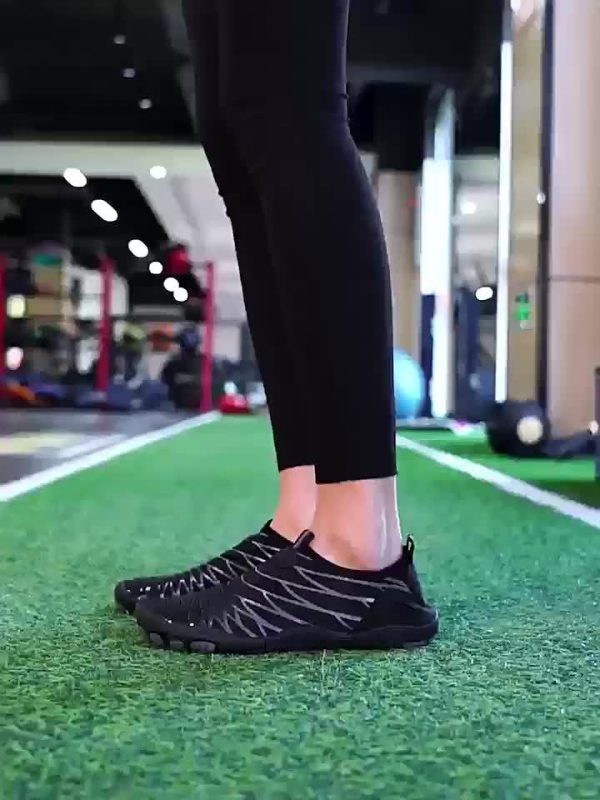 [Water Shoes] Unisex Breathable Slip-On Water Shoes - Lightweight Quick-Dry Mesh Upper & Rubber Sole, Striped Design for Hiking, Running, Travel, Daily Wear - Modern Unisex Casual Sneakers, Water Sports Footwear, Sleek Shoe Design, EVA Comfort Insole - Image 11