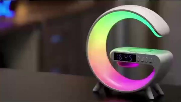 [Wireless SoundMaster] Wireless SoundMaster | Portable Speaker With Fast Wireless Charging, Rhythm RGB Light Show, Sunrise Alarm Clock, Bedroom Wake-up Light, Dimming Desk Lamp, And Bedside Companion - Image 9