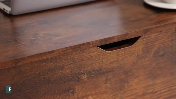 Lift Top Coffee Table (Free Shipping) For Living Room With Hidden Storage Compartment, With Adjustable Storage Shelf For Living Room, Vintage Style, Durable Wood Construction, Lift-top Drawer Modern Coffee Tables Wood Coffee Table, Local Warehouse - Image 12
