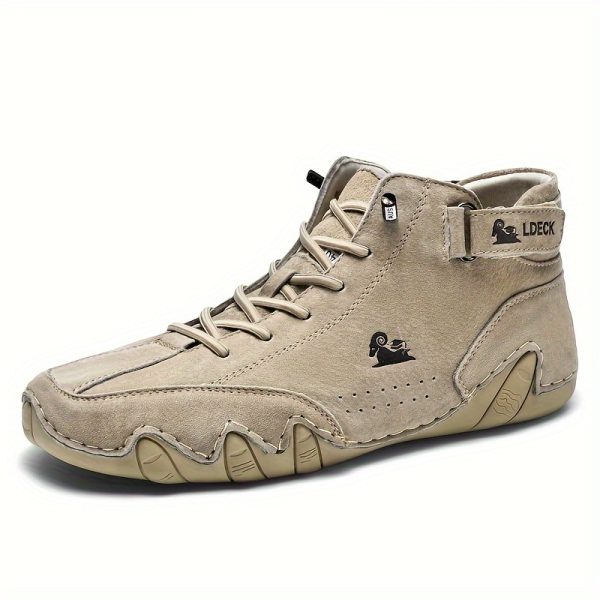 [Breathable Sneakers] Breathable Men's Casual Stitching Sneakers | Anti-slip Lace-up Walking Shoes With Soft Sole For Outdoor, Spring Summer And Autumn - Image 11