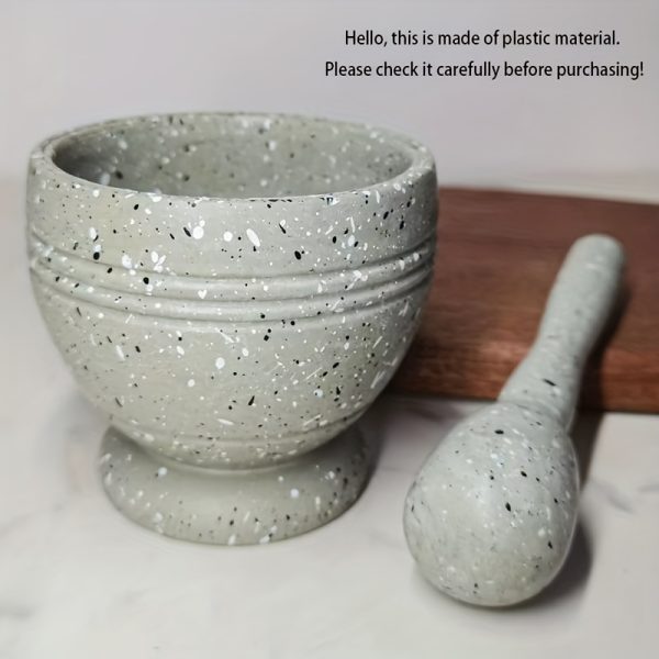 Grinding Bowl Set Kitchen Garlic Paste Bowl Vanilla Crusher Kitchen Peper Crusher Food Grade PP Material Multi-purpose Grinder Household Garlic Paste Tool Seasoning Spice Tool Cereal and Complementary Food Grinder Kitchen Gadgets - Image 6