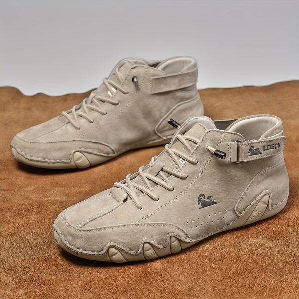 [Breathable Sneakers] Breathable Men's Casual Stitching Sneakers | Anti-slip Lace-up Walking Shoes With Soft Sole For Outdoor, Spring Summer And Autumn - Image 12