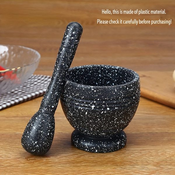 Grinding Bowl Set Kitchen Garlic Paste Bowl Vanilla Crusher Kitchen Peper Crusher Food Grade PP Material Multi-purpose Grinder Household Garlic Paste Tool Seasoning Spice Tool Cereal and Complementary Food Grinder Kitchen Gadgets - Image 5