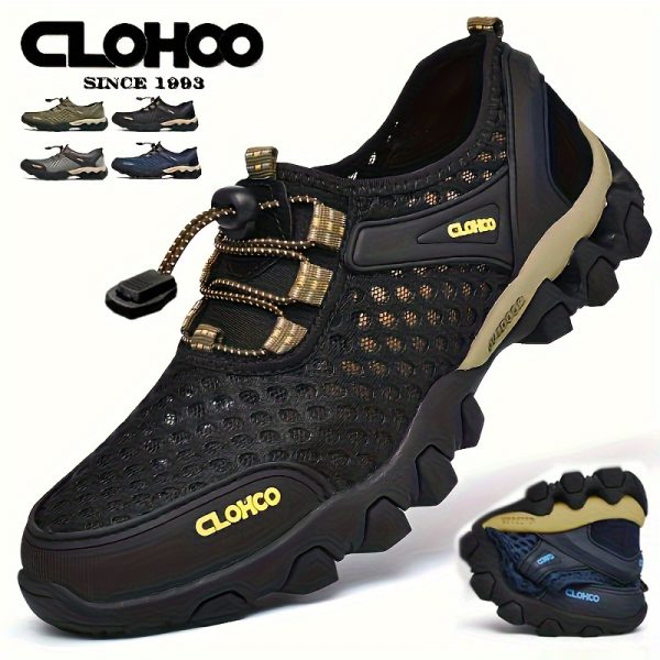 CLOHOO Mens Fashionable Mesh Sandals - Ultimate Comfort, Breathable & Durable, Non-slip Sport Shoes for Outdoor Adventures - Perfect for Walking, Running, Hiking, All Seasons - Image 2
