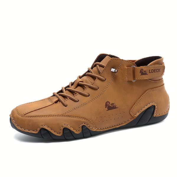 [Breathable Sneakers] Breathable Men's Casual Stitching Sneakers | Anti-slip Lace-up Walking Shoes With Soft Sole For Outdoor, Spring Summer And Autumn - Image 7
