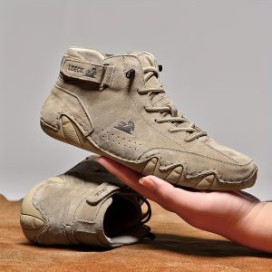 [Breathable Sneakers] Breathable Men's Casual Stitching Sneakers | Anti-slip Lace-up Walking Shoes With Soft Sole For Outdoor, Spring Summer And Autumn