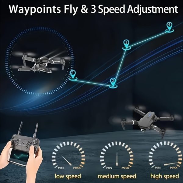 Drone With 1080P Camera For Beginners, Kids And Adults, Foldable Remote Control Drone With Voice Control, Gestures Selfie, Altitude Hold, One Key Start, 3D Flips, Toy For Beginners And Kids - Image 9