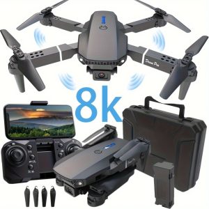 Drone With 1080P Camera For Beginners, Kids And Adults, Foldable Remote Control Drone With Voice Control, Gestures Selfie, Altitude Hold, One Key Start, 3D Flips, Toy For Beginners And Kids