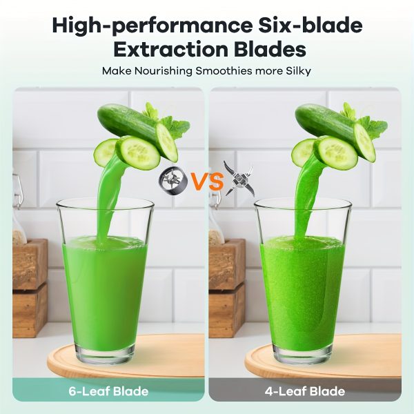 900W Smoothie Juicer, Milkshake And Smoothie Blender, 15pcs Personal Blender And Grinder Set For Kitchen, Juicer Machine Icer With 4 BPA-Free Portable Blending Cups, Nutritional Recipes, Christmas Gifts, Durable Kitchen Gadgets - Image 5
