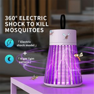 Bug Zapper, Mosquito Zapper Fly Trap Mosquito Killer Lamp USB Electric LED Mute Bed Bug Killer Indoor For Mosquito Insect Gnat Moth Fruit Flies With A Small Brush