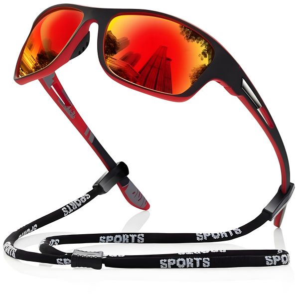 4-1pc High-quality polarized sports Fashion Glasses with adjustable straps, lightweight and durable. Perfect for cycling, driving, fishing, and premium golfing—an ideal gift choice for festive occasions - Image 5