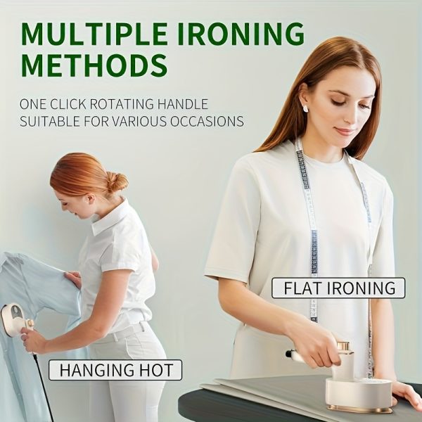 Mini Portable Folding Steam Iron, 180° Rotating New Iron Steamer For Clothes, Fast Heating, Handheld, Quick Wrinkle, Compact Handheld Steam Iron For Travel, College Dorm, Back To School, Apartment, Home Office - Image 4