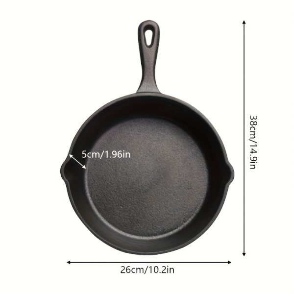 [Cast Iron Skillet] 3pcs/4pcs/5pcs Cast Iron Skillet Set | 6 Inch/8 Inch/10 Inch Cast Iron Frying Pan, Household Pan, Kitchen Accessories, Home Cook, Cast Iron Pan Without Coating Set - Image 13
