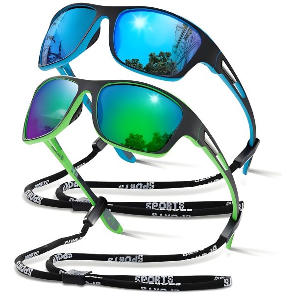 4-1pc High-quality polarized sports Fashion Glasses with adjustable straps, lightweight and durable. Perfect for cycling, driving, fishing, and premium golfing—an ideal gift choice for festive occasions - Image 19