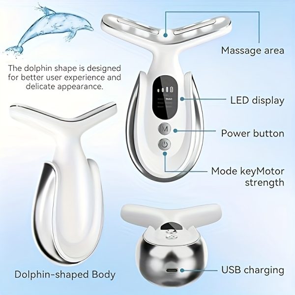 7In1 Multifunctional Neck And Facial Massager with LED Lights - Rechargeable, USB Charging, Lithium Battery Gift for Mom on Mother'S Day - Image 5