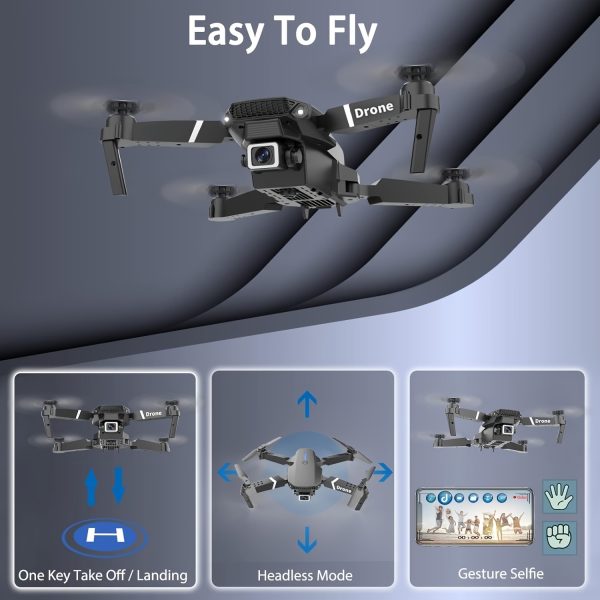 Drone With 1080P Camera For Beginners, Kids And Adults, Foldable Remote Control Drone With Voice Control, Gestures Selfie, Altitude Hold, One Key Start, 3D Flips, Toy For Beginners And Kids - Image 5