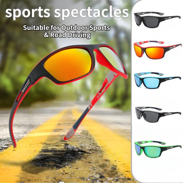 4-1pc High-quality polarized sports Fashion Glasses with adjustable straps, lightweight and durable. Perfect for cycling, driving, fishing, and premium golfing—an ideal gift choice for festive occasions - Image 6