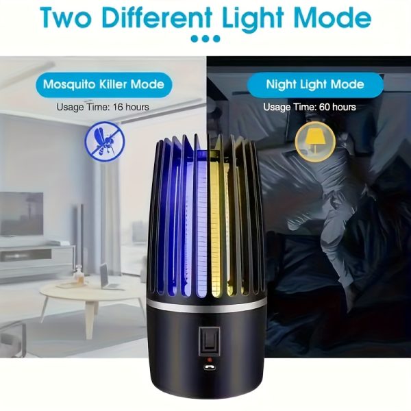 Bug Zapper, Mosquito Zapper Fly Trap Mosquito Killer Lamp USB Electric LED Mute Bed Bug Killer Indoor For Mosquito Insect Gnat Moth Fruit Flies With A Small Brush - Image 5