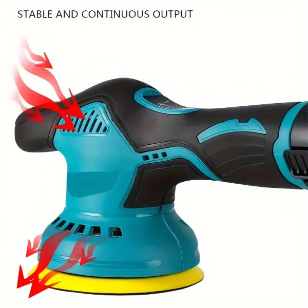Wireless Car Polishing Machine, 6-speed Adjustable Polishing Machine, With 2 12V Battery, Powerful Portable Track Polishing Machine, Wireless Polishing Machine, Suitable For Car Beauty, Waxing, Polishing, Scratch Removal - Image 6