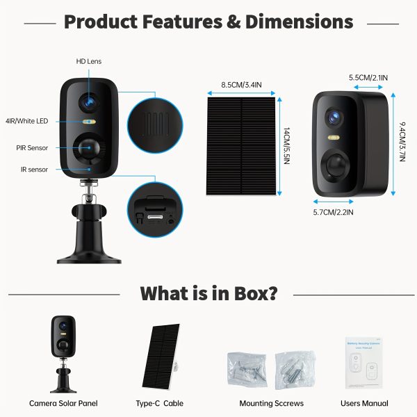 Wesecuu Solar Camera Security Cameras Wireless Outdoor Indoor for Home Security Camera, Supports 5G&2, 4GHz WiFi, Smart Phone App Surveillance Camera System Outside, Pet Camera Cat Dog with Audio And Video, Nanny Cam for Bedroom, 3K Hd Security Camera with Ai Motion Detection, 2-Way Audio, Wireless Security Camera for House, Room, Garage, Yard, 5200Mah Battery Powered with Solar Powered Panel - Image 13