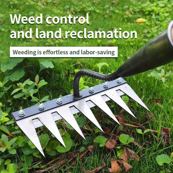 A Heavy-Duty Horticultural Weeding Rake, Metal Weeding Hand Rake, Used for Gardening And Soil Aeration, for Turning Soil And Cleaning Weeds, Excluding Handle - Image 5