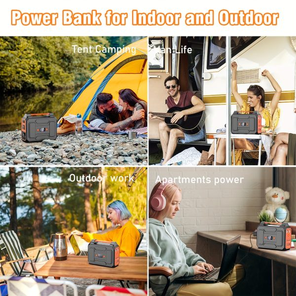 300W/200W Peak/100W Rated Portable Power Station Solar Generator(Panel Optional), 146Wh/296Wh High Capacity Battery Pack, 2x 110V AC Outlet, DC USB C Port, LED Light, Power Bank For Outdoor Camping Hiking Road Trip Cycling CPAP Hurricane Emergency - Image 10