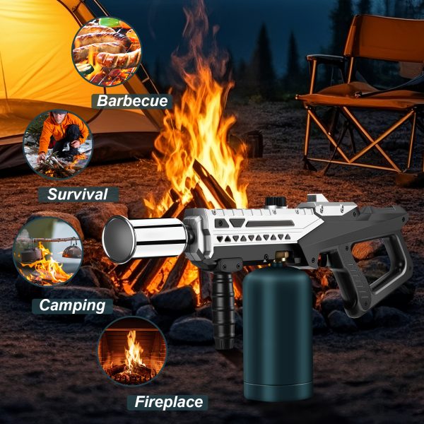 Propane Grill Torch Gun - Cooking Torch Head Max. 800, 000 BTUs - Culinary Torch Sous Vide - Adjustable Flamethrower for BBQ, Campfire, Charcoal Wood Grills(Tank Not Included) - Image 3