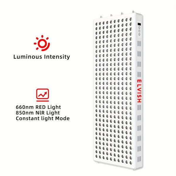Red Light Relax Panel, 660 Nm 850 Nm, Built-in Timer, 300 LEDs for Sleep Promotion, Physical Fitness, Fatigue Relief And More (White E1500). Perfect for Boys And Girls, Any Holiday, Father's Day Gifts - Image 4