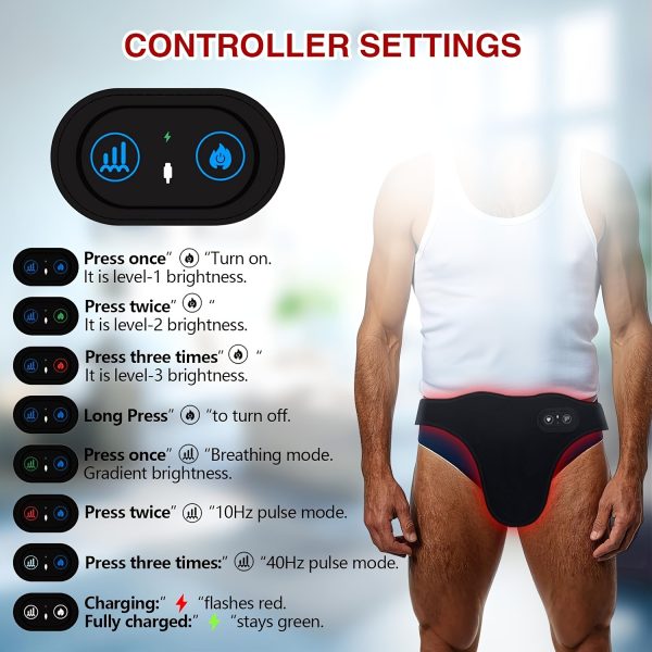 KTS The Red Light Device Is Designed for Male Health, Using 660nm And 850nm Wavelengths. It Deeply Penetrates The Light Beige, Promoting Male Health. - Image 2