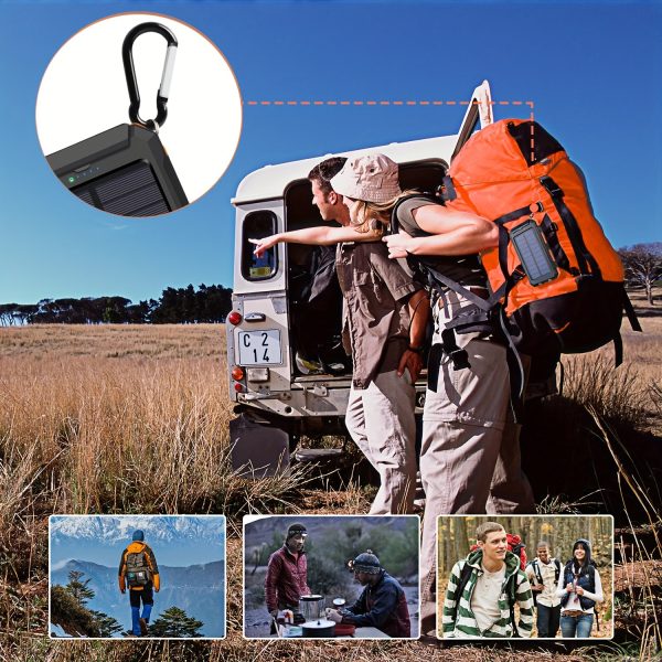 [Solar Power Bank 38800mAh]Outdoor USB-C Portable Charger with Flashlight & Compass | High Quality Solar Phone Charger for Camping Hiking Travel - Image 3