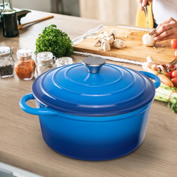 6 Quart Enameled Cast Iron Dutch Oven With Lid, Premium Durability Oven Safe Up To 500°F, Heavy Duty Cookware Perfect For Bread Baking, Stews, Braising & Roasting - Image 2