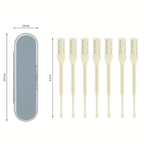 Today's Deal! 6pcs Gift Set, Works Better Than Electric Trimmers! Upgraded 2-in-1 Nose Hair Trimmer - Gentle, Painless, Unisex. Portable Manual Design with 360° Dual Heads: Precision Nose Hair Trimming + Earwax Cleaning. Light Beige-safe Facial Hair Tool - Image 3