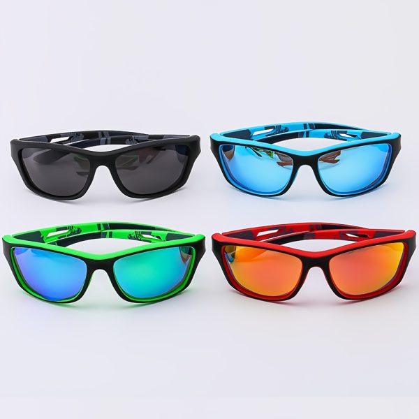 4-1pc High-quality polarized sports Fashion Glasses with adjustable straps, lightweight and durable. Perfect for cycling, driving, fishing, and premium golfing—an ideal gift choice for festive occasions - Image 8