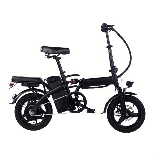 14 Inch Foldable Adult Electric Bicycle, Clearance Dealership, 500w Motor, Maximum Speed Of 20 MPH, 48V 10.4Ah Lithium Battery, 14 Inch Tires, Portable Folding Design, Outdoor Cycling Exercise, Urban Commuting Travel, Detachable Lithium Battery - Image 2