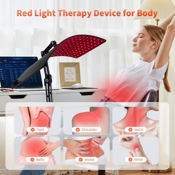 ELVISH Red Light Therapy For Body, Infrared Light Therapy Lamp With Stand Portable 660nm 850nm Red Light Therapy For Face Body Back Home Heating Red Light Therapy For Women Men - Image 7
