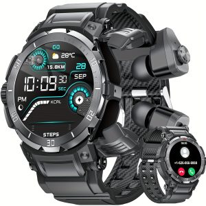 Men's Smartwatch, Sports Headphones And Smartwatch Two-in-one, Ultra-long Standby for 30 Days, High Quality, Multiple Sports Modes, NFC Unlocking, Health Monitoring, Message Notifications, Sleep Tracking, Compatible with IOS And Android.