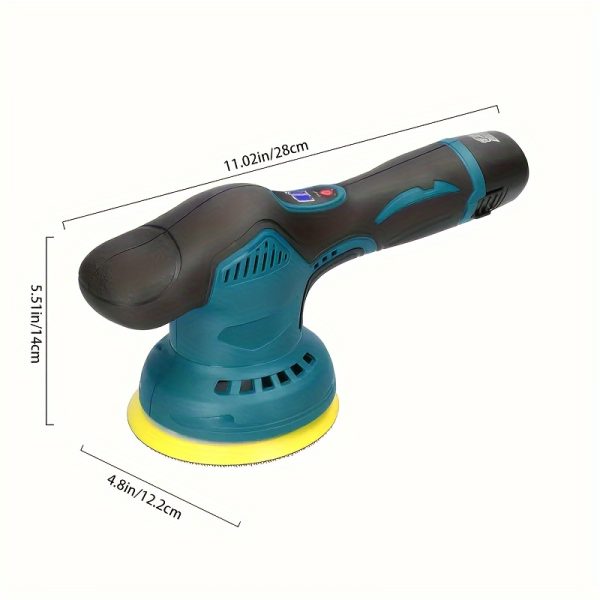 Wireless Car Polishing Machine, 6-speed Adjustable Polishing Machine, With 2 12V Battery, Powerful Portable Track Polishing Machine, Wireless Polishing Machine, Suitable For Car Beauty, Waxing, Polishing, Scratch Removal - Image 4