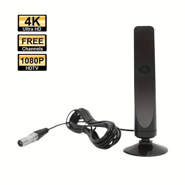 [4K HD TV Antenna] 500-Mile Range 2025 Portable HD Indoor TV Antenna | Supports 4K Ultra HD & Full HD 1080P, Smart TV Enhanced Signal Amplifier, Easy Installation, USB Powered - Image 7