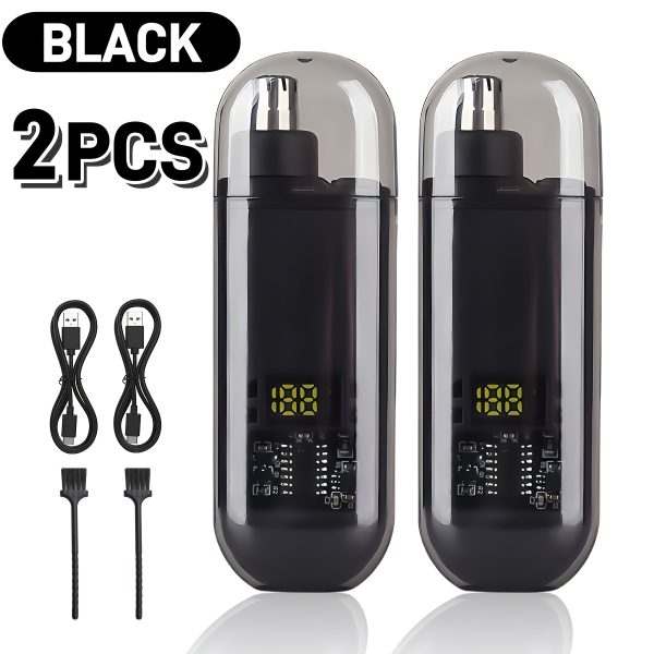 2PACKS Rechargeable Ear And Nose Hair Trimmer For Men Battery Operated - Compact, Portable Electric Clipper Nose Hair Remover Tool For Men Or Women, Nose Hair Removal Electric, Fast Charging Long-Lasting Battery, Ideal Gifts For Dad From Daughter/Son - Image 4