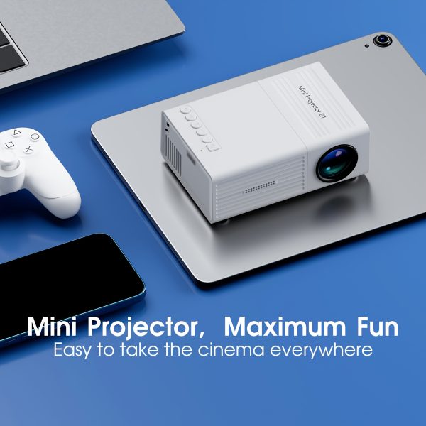 Mini Projector, Portable Video Projector, Home Theater Projector, Supports Mobile Screen Projection, Supports Native Resolution of 1280X720P, Suitable for Offices, Outdoor Camping, Etc, Movie Projector - Image 2
