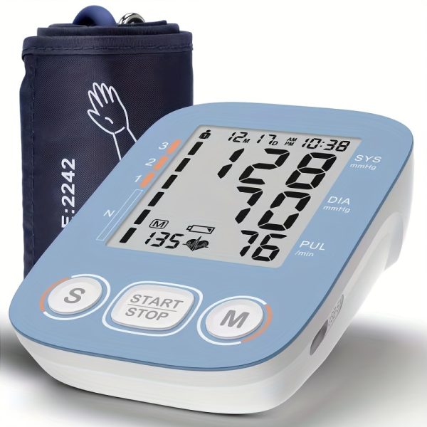 Blood Pressure Monitor For Home Use, Upper Arm Blood Pressure Monitors, BP Machine With 2x199 Reading Memory, Adjustable Arm Cuff 9"-16", Large Display With Light Storage Bag - Image 5