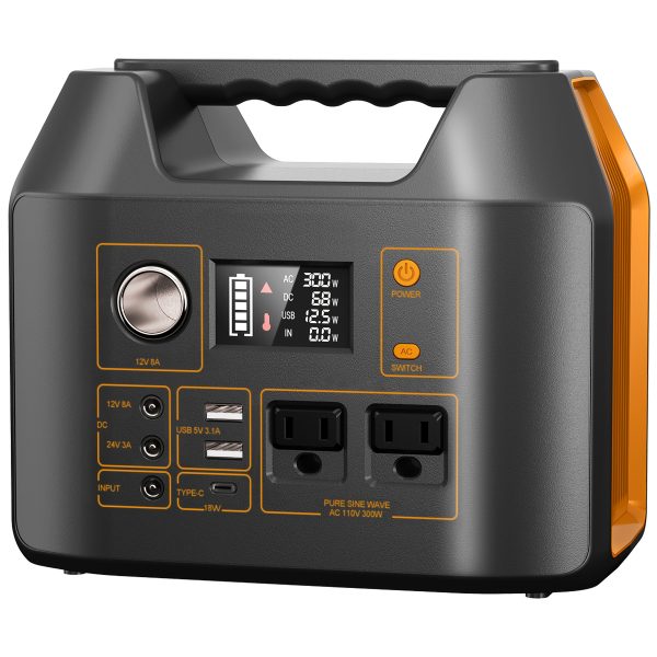 300W/200W Peak/100W Rated Portable Power Station Solar Generator(Panel Optional), 146Wh/296Wh High Capacity Battery Pack, 2x 110V AC Outlet, DC USB C Port, LED Light, Power Bank For Outdoor Camping Hiking Road Trip Cycling CPAP Hurricane Emergency - Image 7