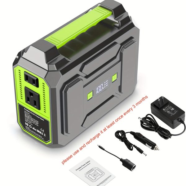 300W/200W Peak/100W Rated Portable Power Station Solar Generator(Panel Optional), 146Wh/296Wh High Capacity Battery Pack, 2x 110V AC Outlet, DC USB C Port, LED Light, Power Bank For Outdoor Camping Hiking Road Trip Cycling CPAP Hurricane Emergency - Image 12