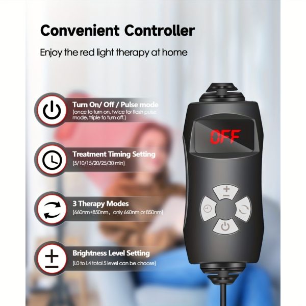 Red Light Therapy Lamp With Height Adjustable Stand - Image 2
