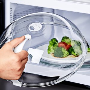 [Microwave Food Cover] 1pc Microwave Food Cover, Splash Proof Food Cover Lid with Steam Vents And Handle Microwave Oven Heating Cover, Steam Vent Microwave Oven Tray Cover Bowl Cover, Easy to Grip, Suitable for Microwave Ovens And Kitchen Supplies